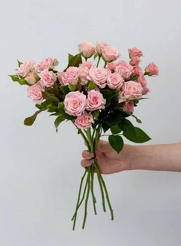 Букет: «Нежно-розовая кустовая роза» от интернет-магазина цветов в 