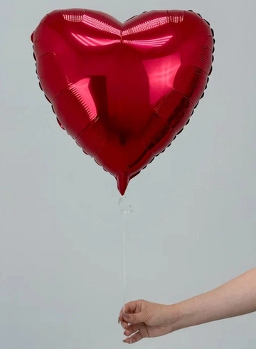 Шар фольгированный «Красное сердце» от интернет-магазина цветов в 
