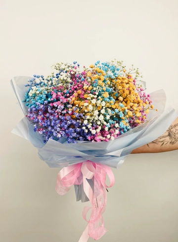 Букет: &laquo;Радужная Гипсофила&raquo; от интернет-магазина цветов в 